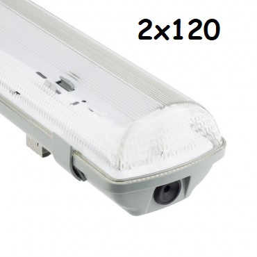 Plafoniera IP65 2x120cm Per neon LED OFELIA
